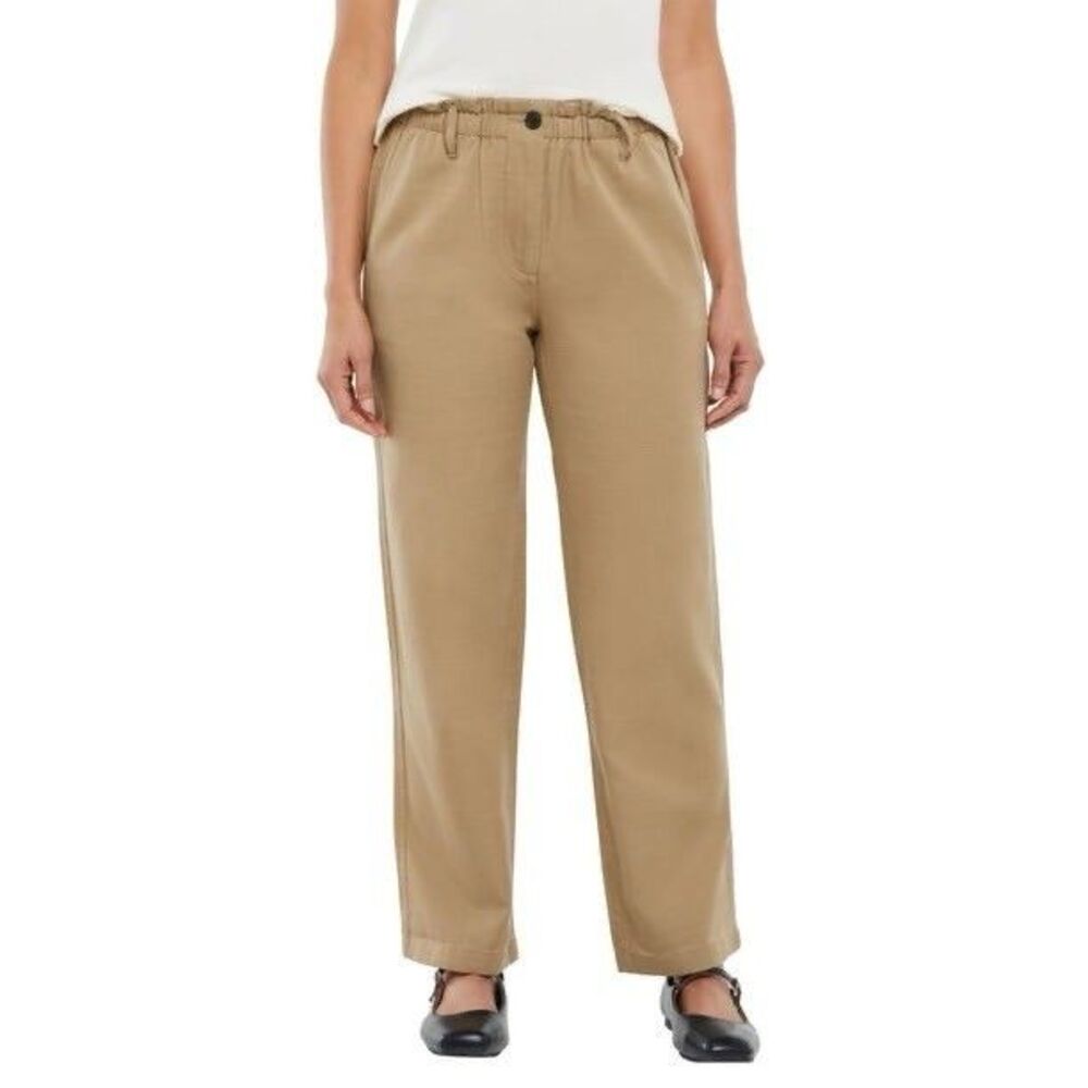 NWT Gap Easy Twill Pants Straight Leg Cream - Size Medium $89.99